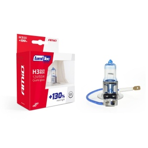Set becuri cu halogen H3 12V 55W LumiTec LIMITED + 130% DUO BOX - Img 1