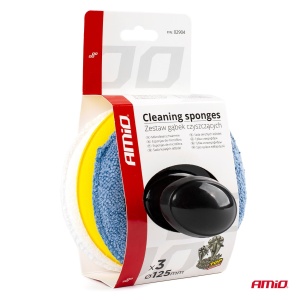 Set bureti pentru curatare, polisare si slefuire, 3 x 125 mm, cu maner - Img 4
