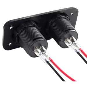 Voltmetru cu 2 x porturi incarcare USB, pentru vehicule offroad, ATV, SSV, quad, moto sau utilaje agricole, alimentare 12V - Img 4