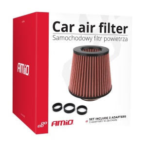 Filtru de aer conic Carbon cu 3 adaptoare - Img 3