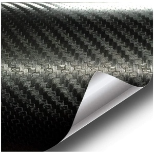 Folie colantare auto Carbon 3D Negru, 3m x 1,27m - Img 1