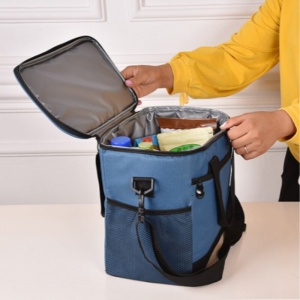 Geanta termoizolanta pentru picnic sau plaja, capacitate 16l, culoare Albastra - Img 3