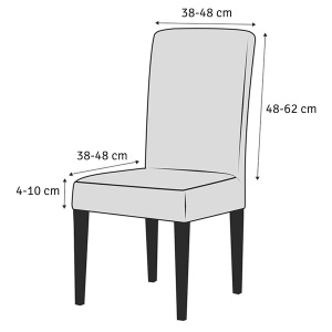 Husa universala pentru scaune clasice, model CATIFEA, culoare NEGRU - Img 4
