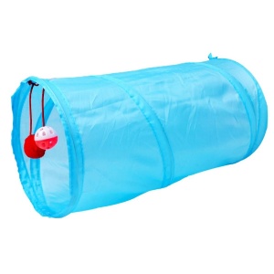 Jucarie pentru pisica de tip Tunel, lungime 50 cm, culoare albastru - Img 2