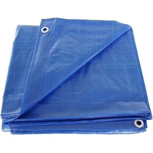 Prelata Impermeabila cu ochiuri metalice de prindere, dimensiune 4,0m x 5,0m, densitate 80g/m2, culoare albastra - Img 5