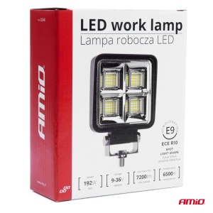 Proiector LED pentru Off-Road, ATV, SSV, putere 192W, culoare 6500K, tensiune 9-36V, dimensiuni 110 x 110 x 35 mm - Img 4
