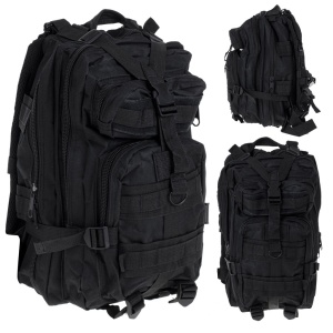 Rucsac Tactic Militar, culoare NEGRU, capacitate 25l - Img 1