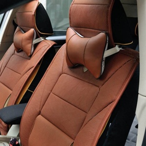 Set 2 buc. perne tetiere auto, pentru sustinere gat din piele ecologica, culoare MARO - Img 1