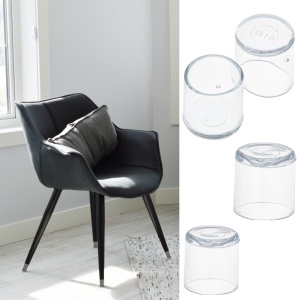 Set 4 buc. protectii anti-zgarieturi picioare scaun, diametru 19mm, culoare transparent - Img 2