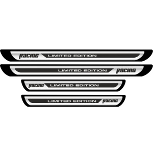 Set 4 bucati Protectii Praguri din autocolant Crom - Racing Limited Edition - Img 2