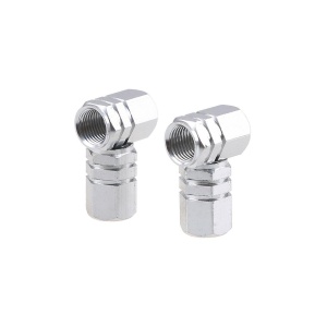 Set capacele auto pentru ventil hexagon argintiu 4 buc - Img 3
