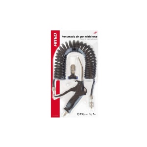 Set de suflat cu pistol, furtun spiralat, cuplaje, 13ATM - Img 2
