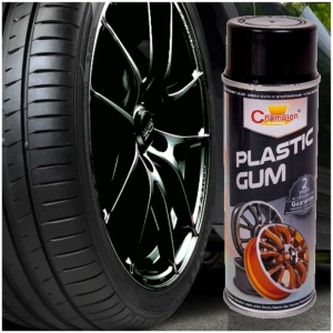 Spray Vopsea Cauciucata pentru Jante, culoare Neagra, 400ml, Champion Color - Img 1