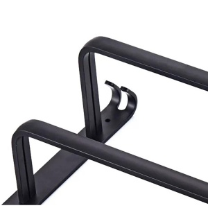 Suport de prosoape pentru baie tip "Mansarda" din aluminiu, lungime 60 cm, culoare Negru Mat - Img 3