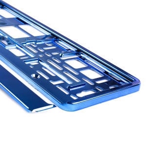 Suport numar inmatriculare din plastic, calitate Premium, culoare ALBASTRA - Img 1