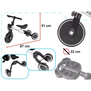 Tricicleta TRIKE FIX MINI, 3in1 adaptabila, culoare Alba - Img 3