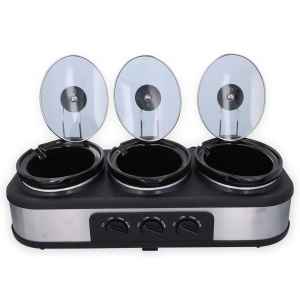 Aparat de gatit cu 3 boluri de 1,3l cu gatire lenta "Dunlop Slow Cooker XL" - Img 2