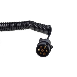 Cablu electric pentru remorca spiralat cu prize 7PIN 12V 6m - Img 2