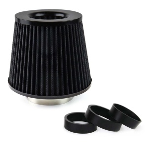Filtru de aer conic negru cu 3 adaptoare - Img 1