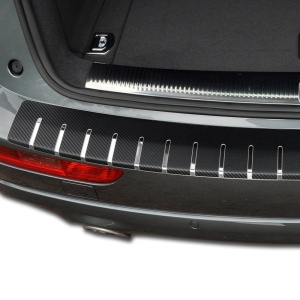 Folie protectie portbagaj in doua straturi, Crom si Carbon 3D Negru 83 x 7,5cm - Img 3