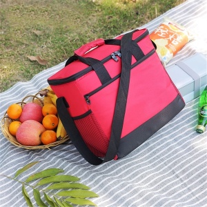 Geanta termoizolanta pentru picnic sau plaja, capacitate 16l, culoare Rosie - Img 2