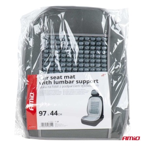 Husa scaun auto cu bile de masaj si suport lombar, dimensiuni 97 x 44 cm, culoare Gri - Img 8