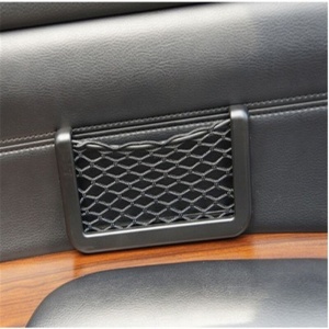 Organizator de tip buzunar din plasa elastica cu rama plastic, dimensiune 14,5 x 7 cm, culoare neagra - Img 5