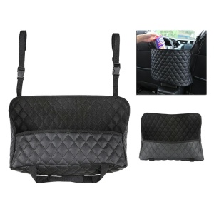 Organizator scaun auto de tip sacosa, 27 x 39cm, culoare neagra - Img 2