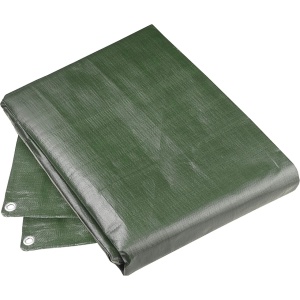 Prelata Impermeabila cu ochiuri metalice de prindere, dimensiune 6,0m x 8,0m, densitate 120g/m2, culoare verde - Img 5