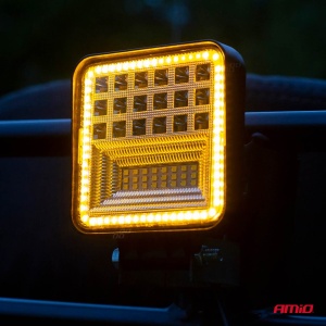 Proiector LED pentru Off-Road, ATV, SSV, cu functie de semnalizare, culoare 6500K, 3360 lm, tensiune 9 - 36V, dimensiuni 110 x 110 mm - Img 2