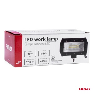 Proiector LED pentru Off-Road, ATV, SSV, putere 72W, culoare 6500K, tensiune 9-36V, dimensiuni 135 x 75 x 55 mm - Img 4