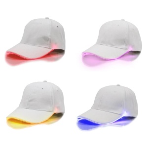 Sapca de tip baseball, cu cozoroc iluminat RGB, culoare Alba, marime universala, reglabila - Img 4