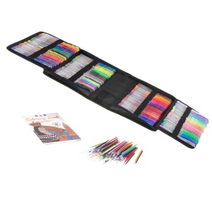 Set 242 piese, Pixuri cu gel multicolor + Rezerve + Carte de colorat + Penar - Img 5