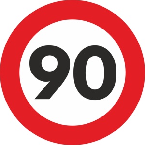 Autocolant Sticker "Limita Viteza" Reflectorizant - 90km/h