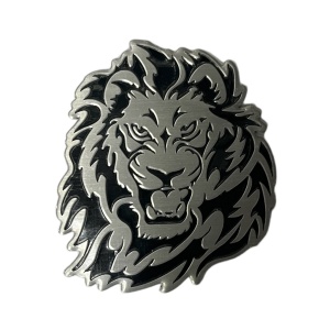 Emblema auto model "LION", reliefata 3D, dimensiune 6 x 7 cm - Img 2