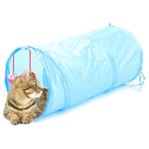 Jucarie pentru pisica de tip Tunel, lungime 50 cm, culoare albastru - Img 4