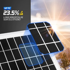 Panou Solar 30W, pentru incarcare baterii de 12V, utilizat in Calatorii, Rulote, Camping, Cabana - Img 2
