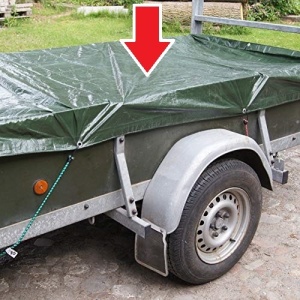 Prelata Impermeabila cu ochiuri metalice de prindere, dimensiune 6,0m x 8,0m, densitate 120g/m2, culoare verde - Img 1