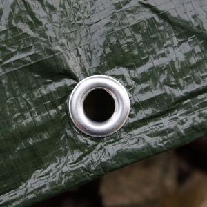 Prelata Impermeabila cu ochiuri metalice de prindere, dimensiune 6,0m x 8,0m, densitate 120g/m2, culoare verde - Img 6