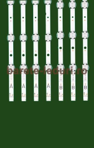 Set barete led tv HORIZON / HITACHI / TOSHIBA 55" inchi - 4 barete tip A + 3 barete tip B - 55HL7500U, 55HL7510U, 55U6863DB, 55U6863DG, 55U6863DA - Img 3