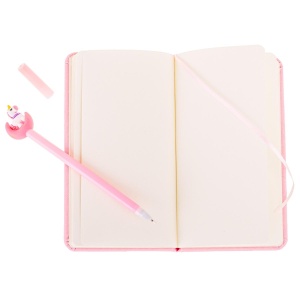 Set Cadou pentru Copii, Caiet cu Unicorn finisat cu piele ecologica + Pix cu Unicorn - Img 4