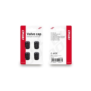 Set capacele auto pentru ventil hexagon negru 4 buc - Img 4
