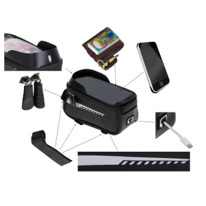 Suport Telefon IMPERMEABIL tip Geanta, montaj pe Motocicleta sau Bicicleta - Img 6