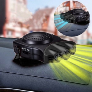 Aeroterma Auto 2in1, Ventilate, Incalzire Rapida si Dezghetare Geamuri, 12V, Putere 150W, cu mufa de bricheta - Img 1