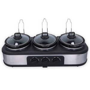 Aparat de gatit cu 3 boluri de 1,3l cu gatire lenta "Dunlop Slow Cooker XL" - Img 4