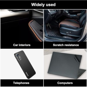 Folie auto pentru colantare integrala, Termoplastica, cu tehnologie "BUBBLE FREE", culoare Negru, finisaj Mat, dimensiune 3,0m x 1,52m - Img 6