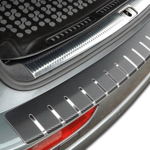 Folie protectie portbagaj in doua straturi, Crom si Carbon 3D Negru 83 x 7,5cm - Img 1