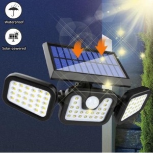 Lampa Solara LED, reglabila, model TRIO, cu senzor crepuscular si senzor de miscare - Img 1