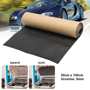 Material insonorizant auto cu exterior textil tip MOCHETA (50cm x100 cm x 8mm) - Img 2