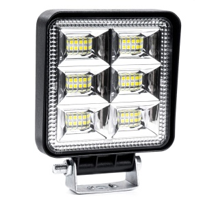 Proiector LED pentru Off-Road, ATV, SSV, putere 144W, culoare 6500K, tensiune 9-36V, dimensiuni 110 x 110 x 35 mm - Img 1